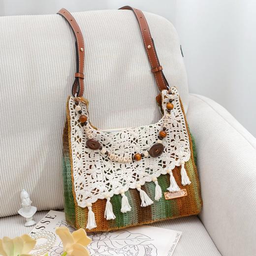 苏苏姐家木岚斜挎包手工diy编织包包钩针印象莫奈毛线团材料包预 商品图2