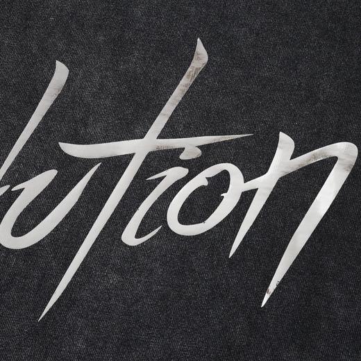 PINLI品立2026夏季新款字母印花圆领落肩袖短袖T恤上衣潮牌男体恤BG262111512 商品图2