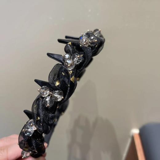 轻奢礼盒装！带齿欧根纱+水晶发箍   26Y04060- 商品图7