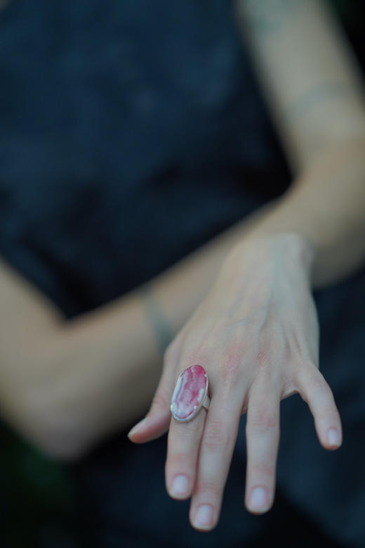 红纹石银戒指 商品图3