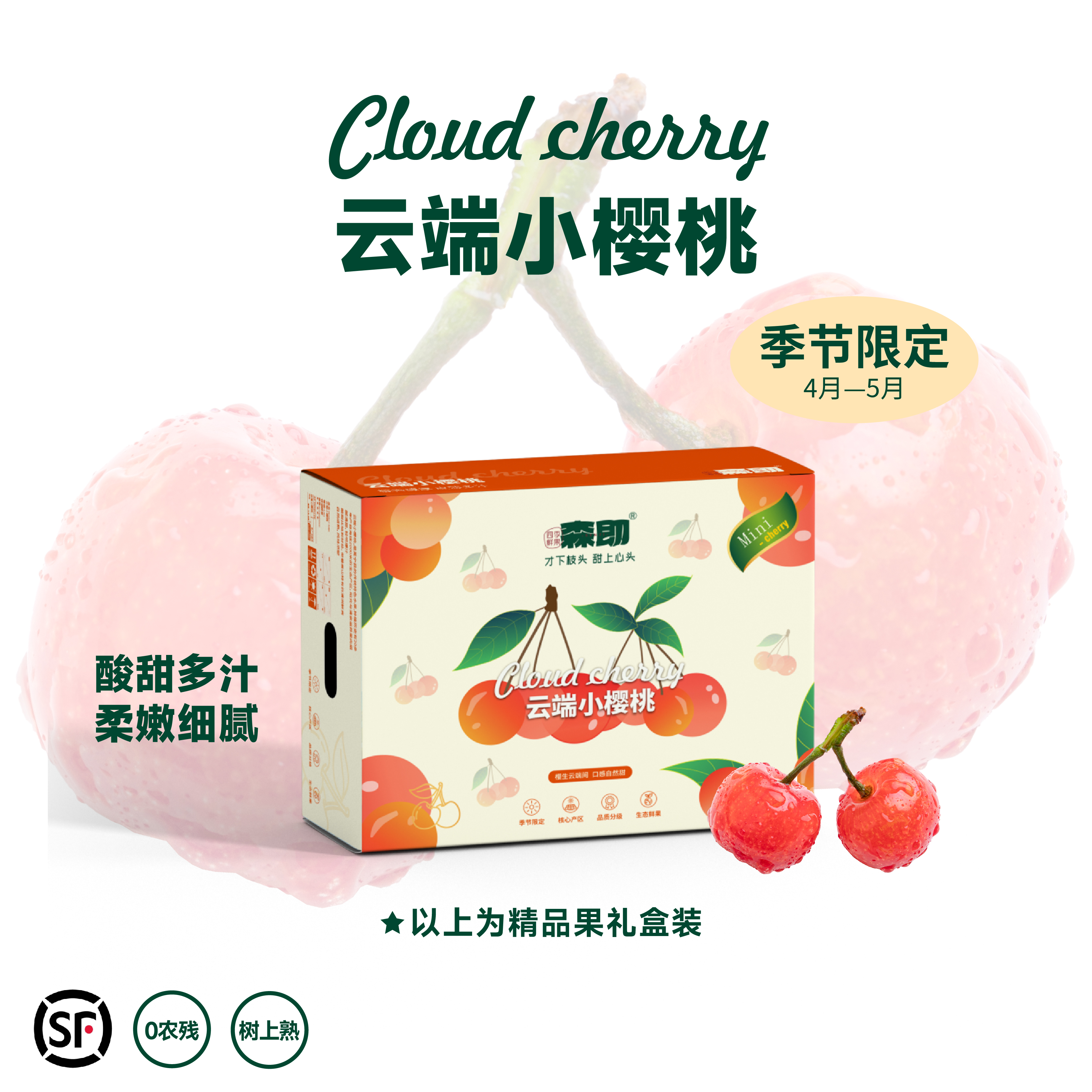 【预售5-7天发货】四川冕宁 云端小樱桃酸甜脆爽鲜嫩多汁 顺丰空运包邮
