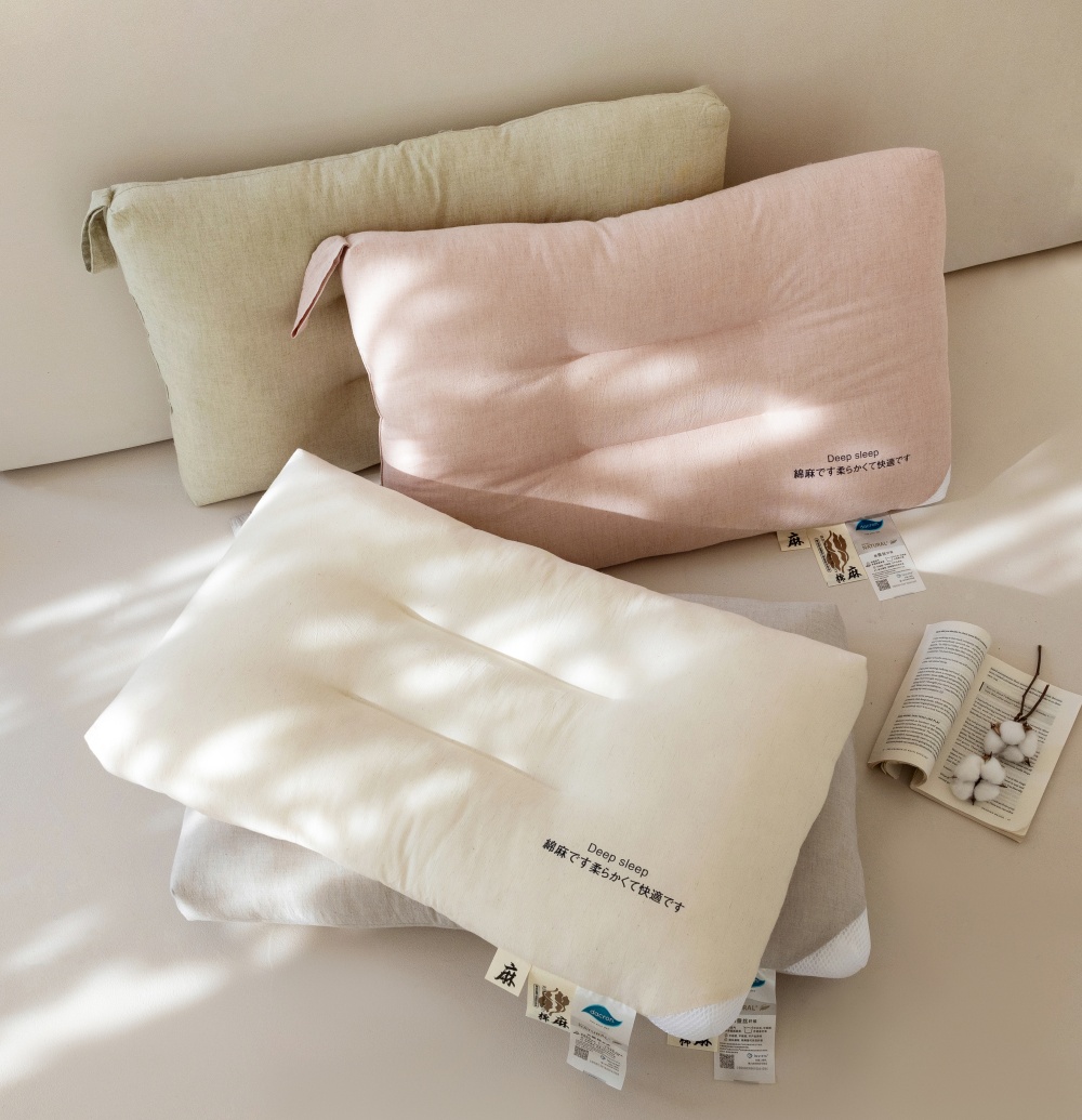 韦莎可水洗棉麻呼吸枕