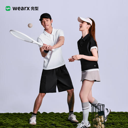 完型凉感云锦短袖polo衫|透气速干，上身爽滑不粘腻 商品图1