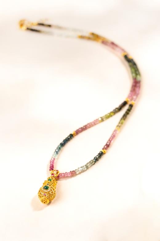 碧玺宝瓶18K金项链 商品图1