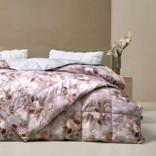 绎生活 花的霓裳埃及棉95鹅绒子母被 | 四季通用、舒适恒温、触感丝滑、温馨典雅 商品图1