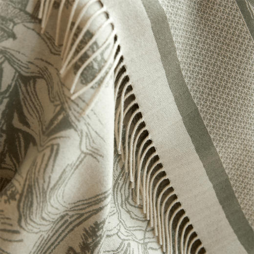 绎生活 逍遥游澳洲丝光羊毛披肩毯 | 细腻柔软、轻盈保暖、古典优雅风格 商品图3