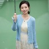 西子/赛里木湖羊毛金葱花边百搭蓝色针织开衫/MSXS0433 商品缩略图0