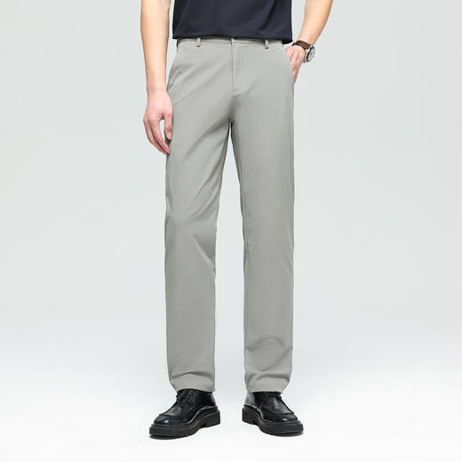 【高弹舒适】德鲨深蓝色休闲裤子男青年2026春夏新款直筒弹力长裤 商品图1