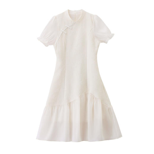 「自」全新升级【铂金会员257/天猫339/差价82】(04735)洛诗琳新中式盘扣连衣裙2026新款气质收腰国风改良旗袍裙 商品图4