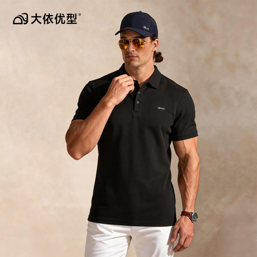【DG】大依优型大码男装夏季短袖polo衫加肥加大棉麻商务休闲短恤上衣 商品图5