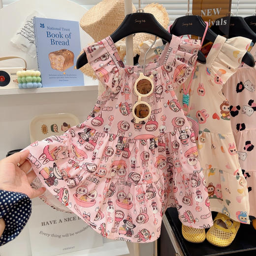 【清凉感拉满！亲肤透气】2026儿童碎花卡通休闲风夏季女连衣裙亲肤夏款轻熟风清凉感绵绸。xb 商品图3