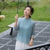 西子/清露立荷立领显瘦竖条肌质灯笼袖上衣/SYHY0325 商品缩略图0