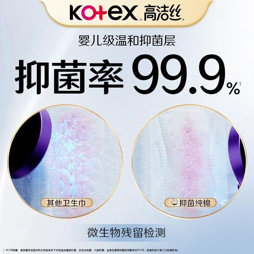 高洁丝 阳光烘烘抑菌纯棉系列极薄夜用卫生巾280mm 7片/包 商品图2