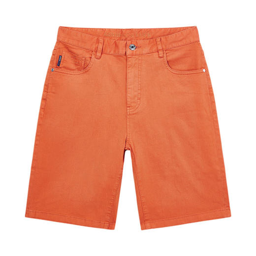 【天丝】德鲨夏新款桔色休闲短裤男时尚直筒中裤五分裤子 商品图4