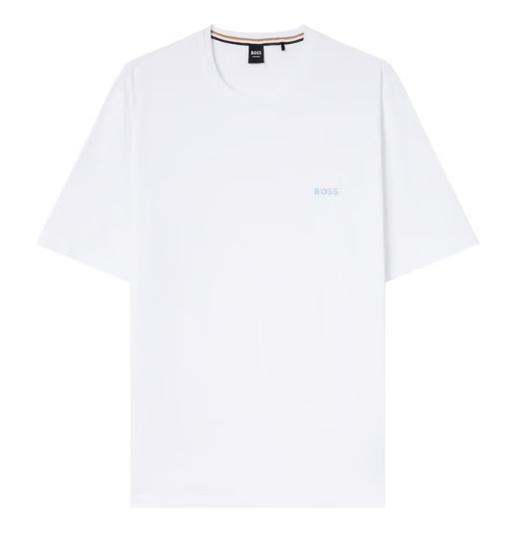BOSS 博斯 男士LOGO徽标圆领短袖T恤 白色2XL 商品图1