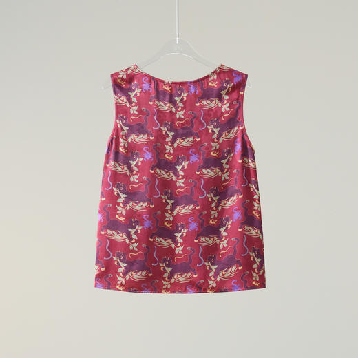 西子/镇五毒22姆米桑蚕丝香云纱双面穿新中式背心上衣/DDTJ1111 商品图3