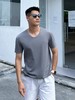 官网599！爱家男士120支莫代尔棉随心裁V领T恤男 高弹无痕短袖 打底衫家居服睡衣 商品缩略图5