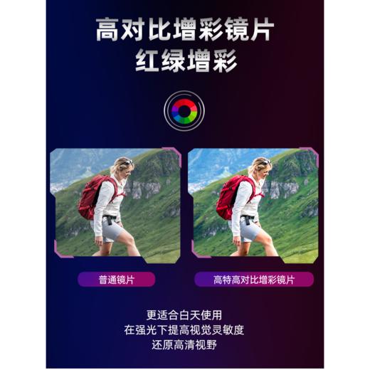 高特运动眼镜品牌女墨镜防晒太阳镜遮阳防紫外线新款变色GT67022 商品图3