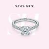 ShiningHouse[培育] 18k金钻石戒指 圆钻形1克拉钻人工真钻人造钻石K金戒指豪华钻石戒指悦己送礼臻选【此商品不支持7天无理由退货退款】预计3日发货 商品缩略图0