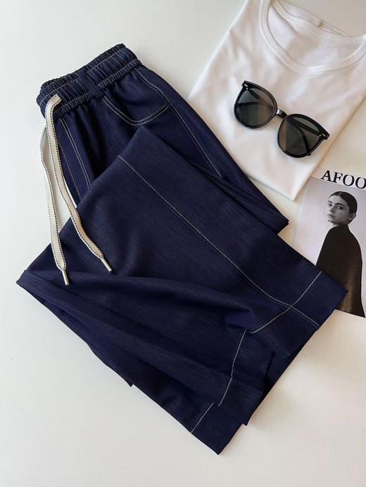 【hm1】女士百搭休闲直筒宽松牛仔长裤！！ 商品图1