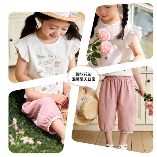 贝贝怡夏季女童短袖套装 商品图2