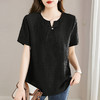 夏季黑色短袖t恤女2026年新款女装大码宽松显瘦上衣高端半袖体恤 商品缩略图2