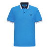 德鲨夏新款蓝色短袖POLO衫男青年时尚撞色休闲上衣翻领t恤 商品缩略图2
