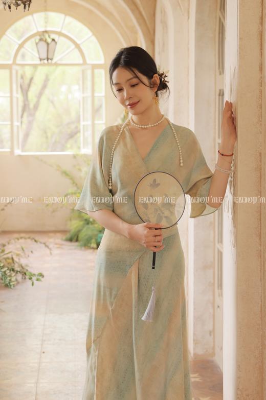 【门店同款】ENJOY夏季“游园戏梦”烟霞染一片式长裙 171143567 商品图1