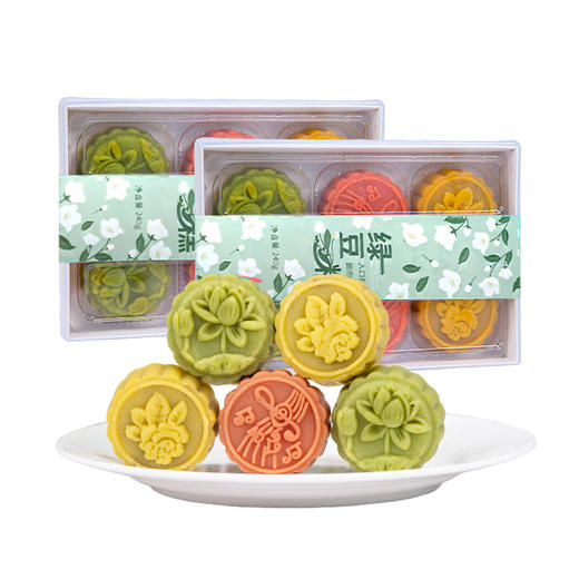 【冰爽软糯！低糖不腻】盒装绿豆糕豆沙饼糕传统冰糕点心紫薯绿豆饼网红零食甜品。xb 商品图2