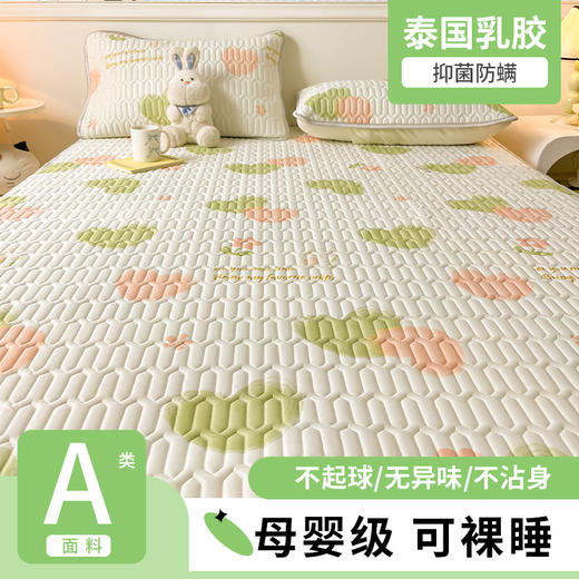【透气不闷汗！防滑不移位】夏季冰丝乳胶凉席三件套印花软凉席床垫两用单人卡通小清新冰丝席。xb 商品图0