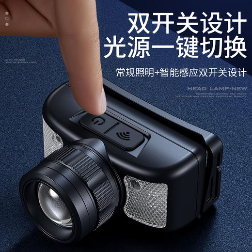 神火HL91强光头灯充电高亮防水头戴式感应户外照明装备 商品图1