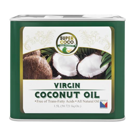 椰子油冷压榨  菲律宾原装进口supercoco1.5L天然有机椰子油食用油1.5L护发炒菜 生酮MCT       商品图3