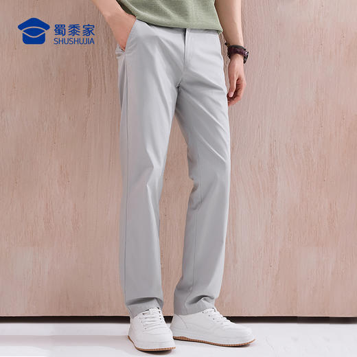 【莱赛尔棉麻轻奢休闲裤】薄款透气冰爽休闲直筒裤弹力长裤KT605 商品图7