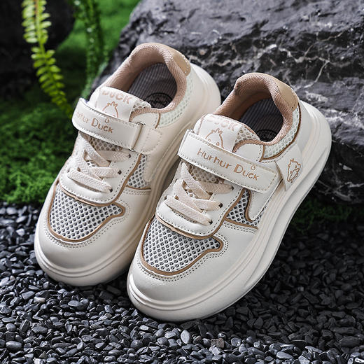 【小黄鸭】男女童鞋子新款夏季儿童单网透气小白鞋软底学生运动鞋24-37 商品图8
