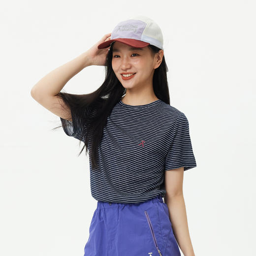 【出游季特惠-春夏新品]ACMEITEM爱棵米户外休闲亲肤松弛细条纹短袖T恤-GAH2441070C 商品图3
