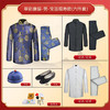 男士寿衣单彩唐装-蓝色寿团薄款6件套寿衣寿服套装 商品缩略图1
