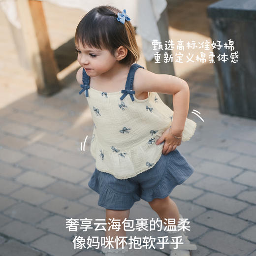 【宝宝服饰】嫚熙童装儿童2026新款夏季宝宝背心吊带女童薄款吸湿排汗女宝上衣 商品图2