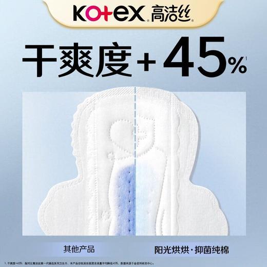 高洁丝 阳光烘烘纯棉极薄夜用卫生巾420mm 5片/包 商品图5