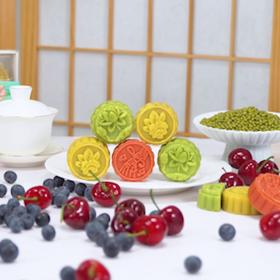 【冰爽软糯！低糖不腻】盒装绿豆糕豆沙饼糕传统冰糕点心紫薯绿豆饼网红零食甜品。xb