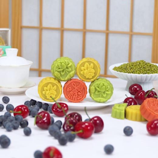 【冰爽软糯！低糖不腻】盒装绿豆糕豆沙饼糕传统冰糕点心紫薯绿豆饼网红零食甜品。xb 商品图0