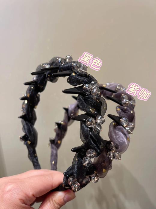 轻奢礼盒装！带齿欧根纱+水晶发箍   26Y04060- 商品图6