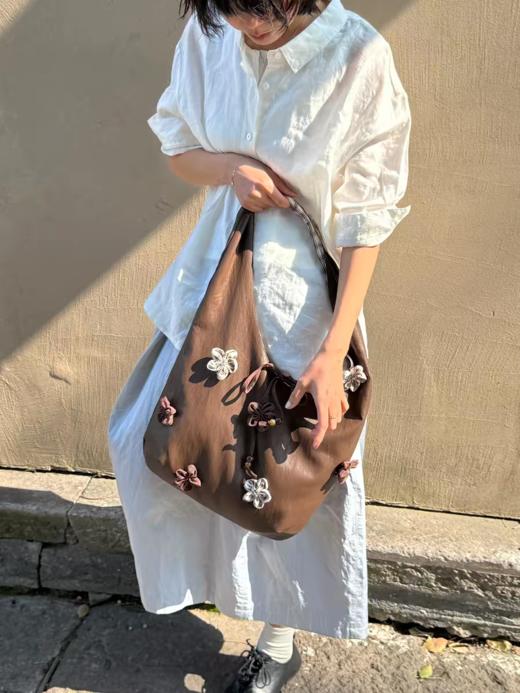 nothe Case布然/NC261232/花影棕记 立体花朵大容量托特包 商品图3