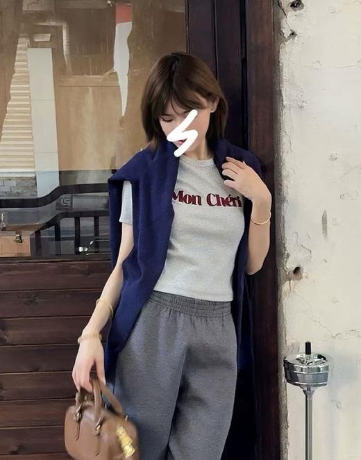 秦岚同款moco植绒印花短袖T恤！ 商品图10