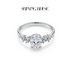 ShiningHouse[培育] 18k金钻石戒指 椭圆形1克拉钻人工真钻人造钻石K金戒指时尚钻石戒指悦己送礼臻选【此商品不支持7天无理由退货退款】预计3日发货 商品缩略图1