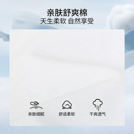 【棉混纺】德鲨蓝色短袖圆领T恤男青年时尚立体字母打底衫 商品图2