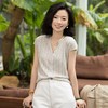 西子/椰奶拿铁竹节麻凉感百搭浅咖针织马甲背心女内搭/MSYH0143 商品缩略图1