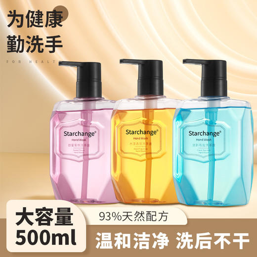 【绵密泡沫！持久留香】清新海盐洗手液水蜜桃清香家用装香氛清洁呵护不伤手清洁液。xb 商品图0