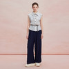 RF220斯尔丽2026新款休闲风条纹衬衣搭配阔脚裤松弛通勤 商品缩略图0