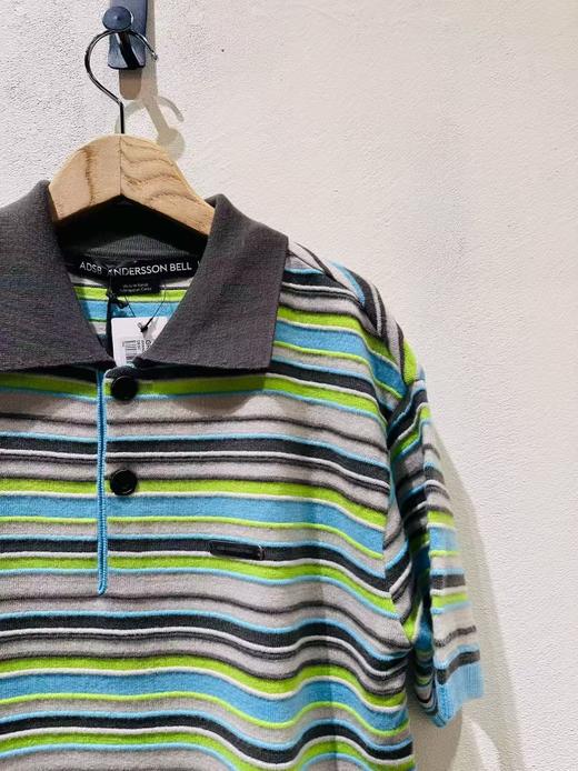 中性款条纹针织短袖polo衫lv 商品图2