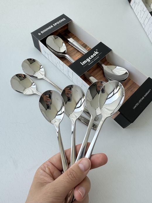 不锈钢勺子， 一套里面有6个餐勺， 商品图3